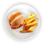 Kids Chicken Burger, Chips & Juice 
